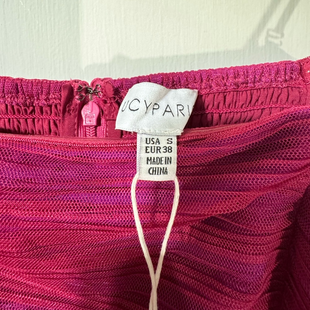 🦋 Summer Sale 🦋 LUCY PARIS PARKER TULLE DRESS IN MAGENTA IN PINK - Picture 8 of 9